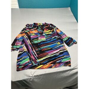 Lame Bryant Lena Swipes Beautiful ‎ Every Color Lines Stripes  22/24 W